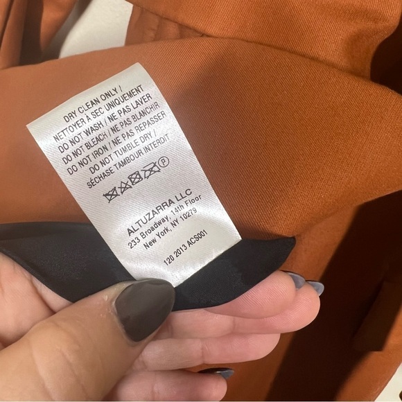 Altuzarra Olivisi Double Breasted Cottom Blend Jacket Belted Blazer Nutmeg - Picture 15 of 16